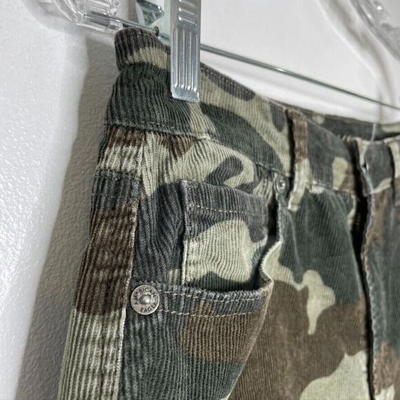 American Eagle Camouflage Super Stretch Corduroy Mom Jean Ankle Pants 10 Womens - Picture 2 of 12